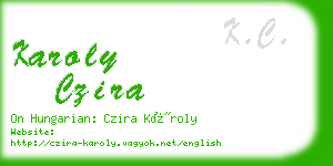 karoly czira business card